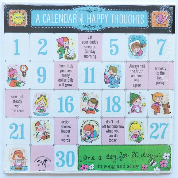 Selma Rich Brody – A Calendar Of Happy Thoughts One-A-Day For 30 12" Vinyl LP VG - Picture 1 of 10